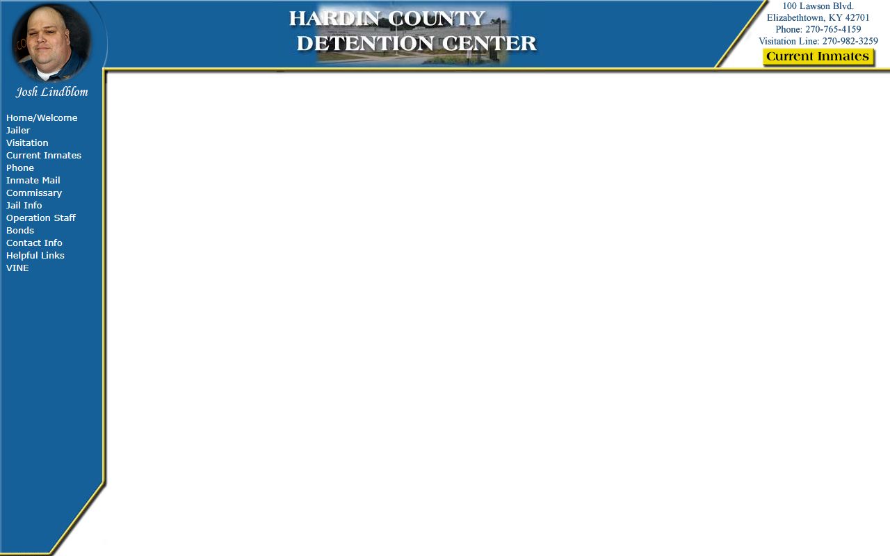 Hardin County current inmates listing page